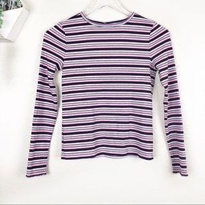 Janie and jack pink sparkle long sleeve rib shirt